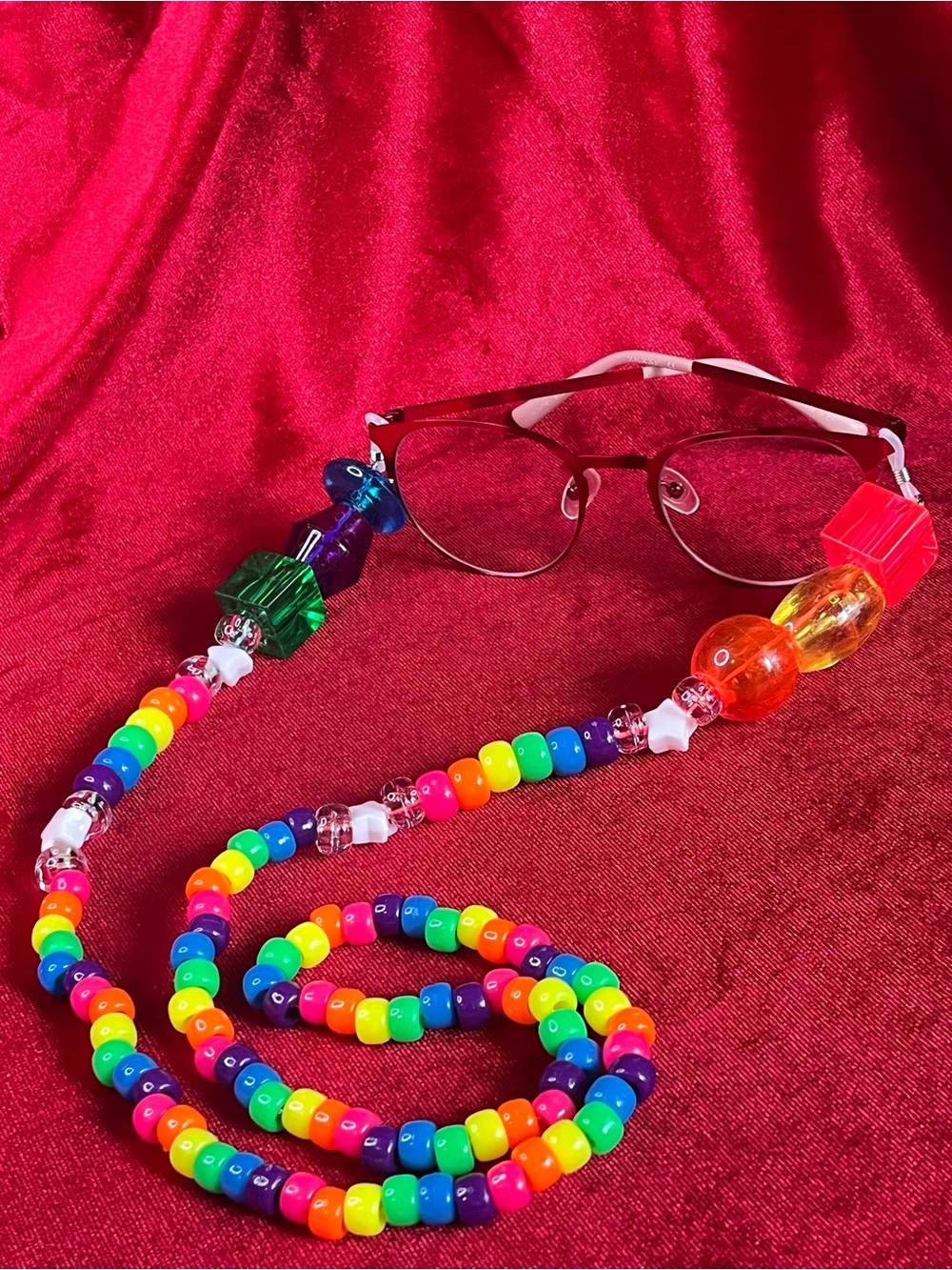 Colorful Beaded Eyeglass Chain